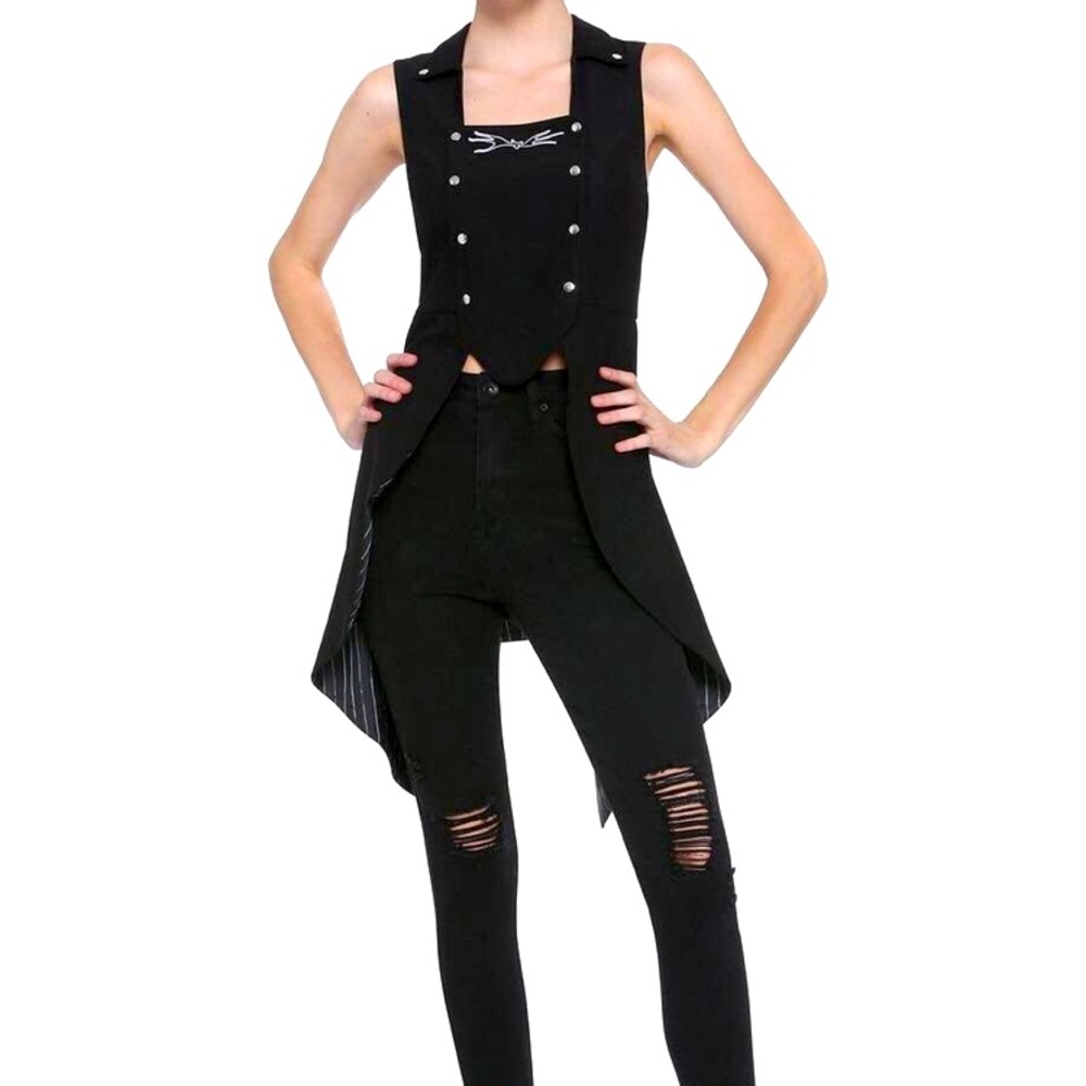 The Nightmare Before Christmas Jack Skellington Girls Long Vest
